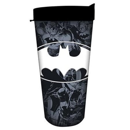 SILVER BUFFALO Silver Buffalo 230856 16 oz Gray Batman Multi Pose Collage Logo Domestic Tumbler 230856